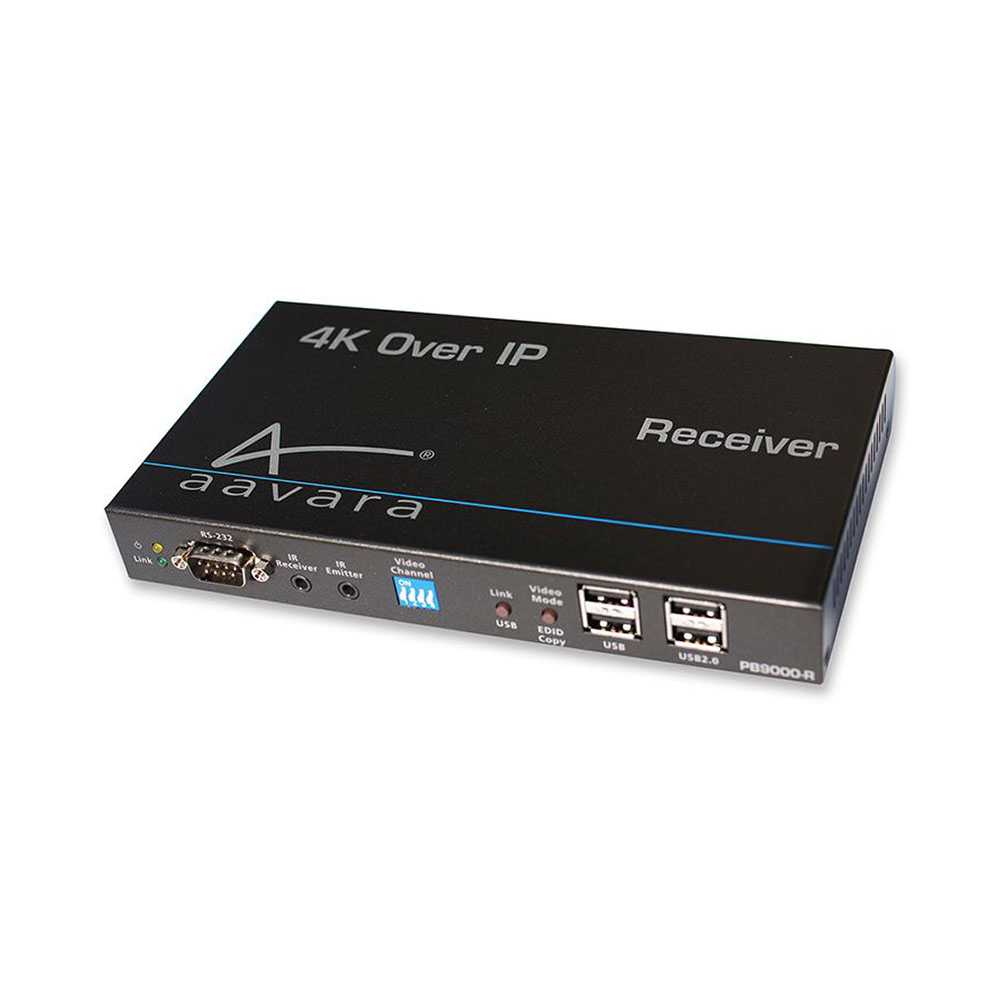 Aavara PB9000-RE. Receptor 4K sobre IP con escalador de vídeo y KVM USB