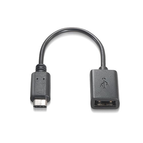 Cable USB 2.0 3A. tipo USB-C/M-A Hembra. negro. 15cm