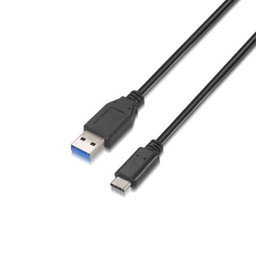 Cable USB 3.1 Gen2 10Gbps 3A. Tipo USB-C/M - A/M. Negro. 1m.