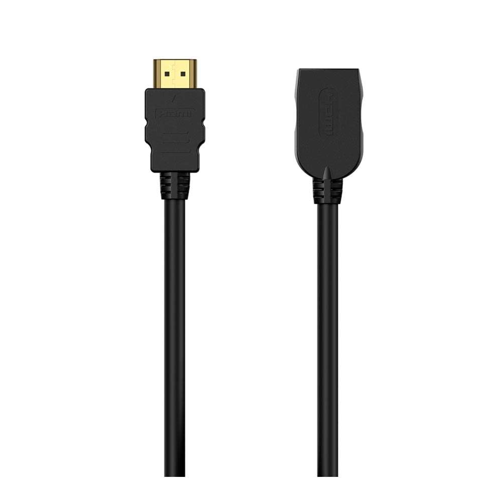 Cable HDMI V2.0 Prolongador Premium Alta Velocidad 18Gbps. A/M-A/H. Negro. 1m.