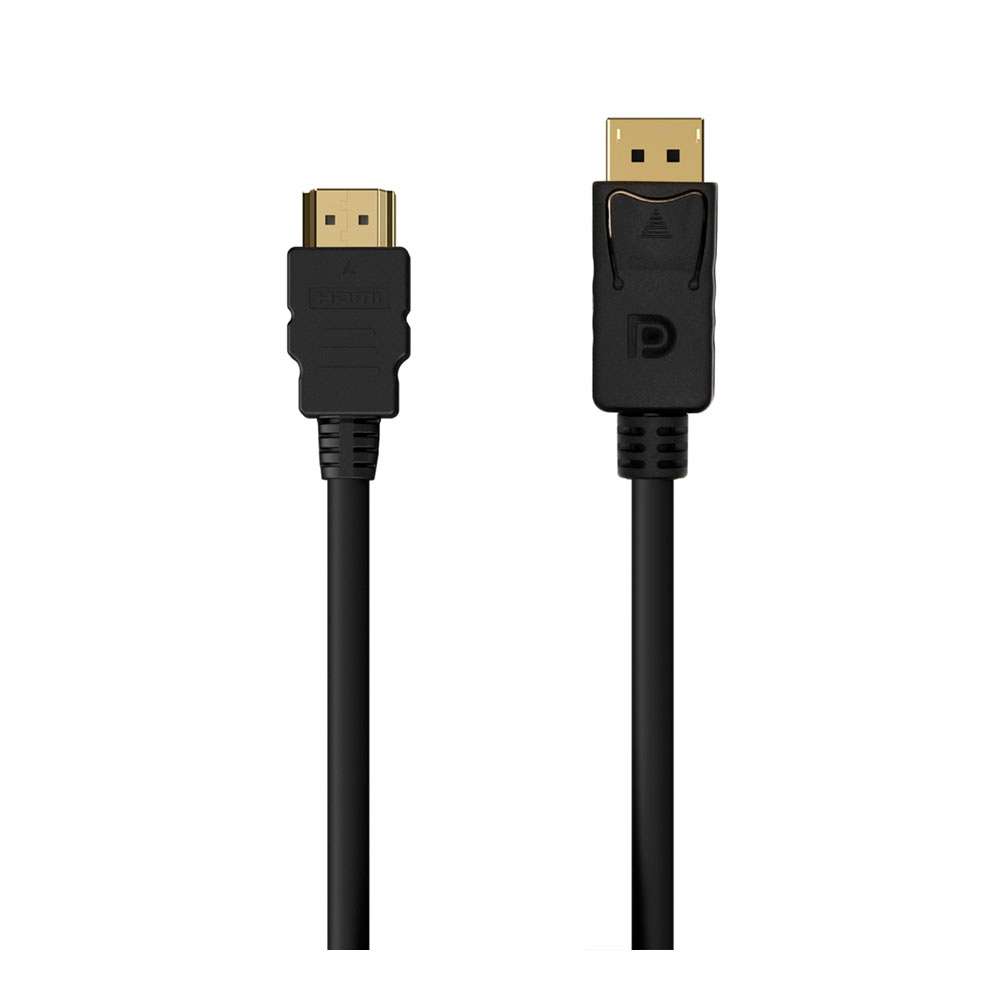 Conversor DisplayPort a HDMI. DP/M-HDMI/M. Negro. 1.5m.