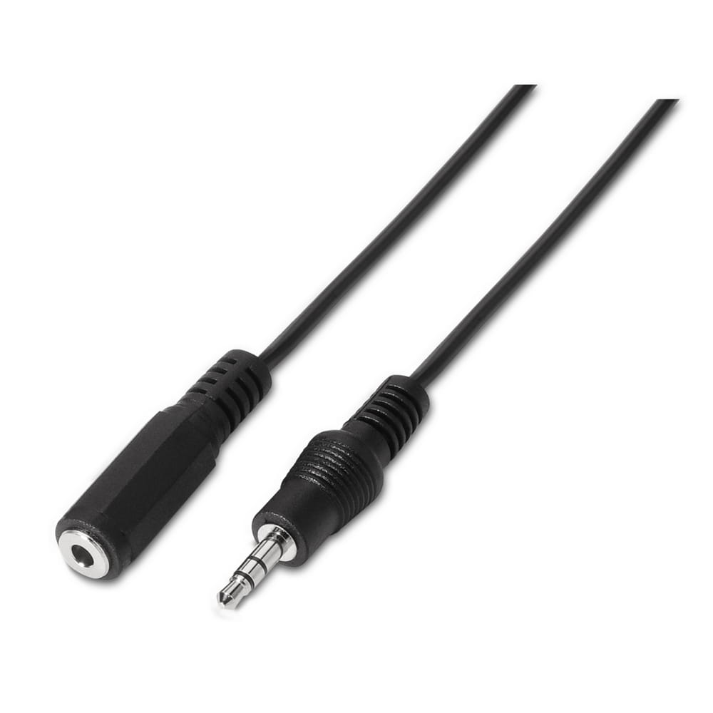 Cable audio Estéreo. Tipo Jack 3.5-Macho / Jack 3.5-Hembra. 1.5m.