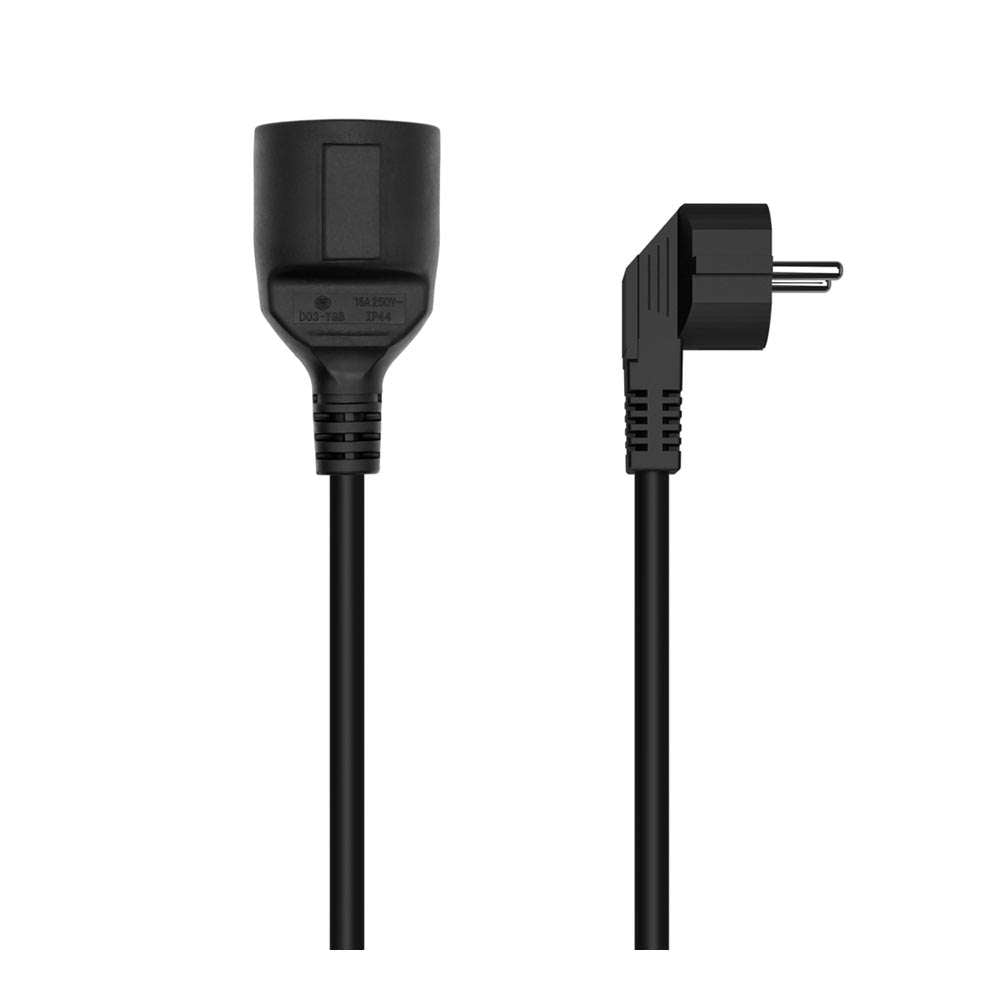 Cable Alargador de Alimentación Schuko. CEE7/M-CEE7/H. 2m.