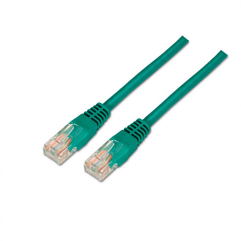 Cable de red RJ45 Cat.5e UTP AWG24. Verde. 0.5 metros