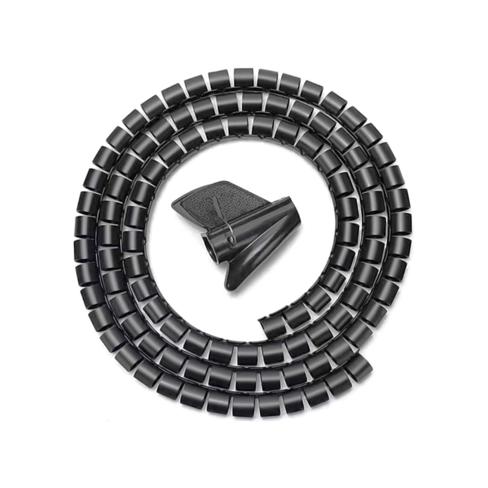 Organizador De Cable En Espiral 25mm. Negro. 3m