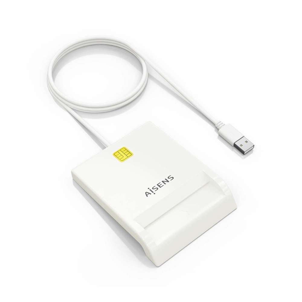 Aisens ASCR-SN07-W. Lector de Tarjeta Inteligente DNI, Blanco