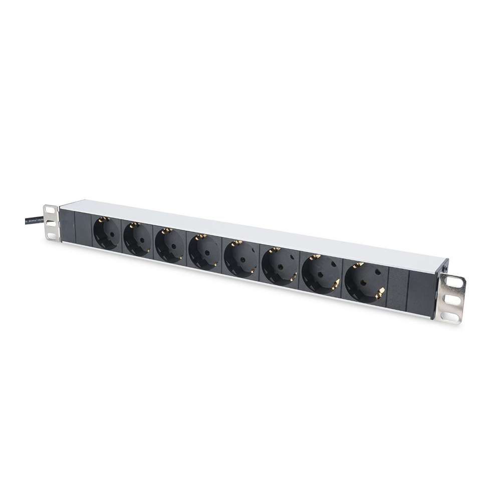 MicroConnect CABINETACC23. Regleta 8x Schuko 19" 1U