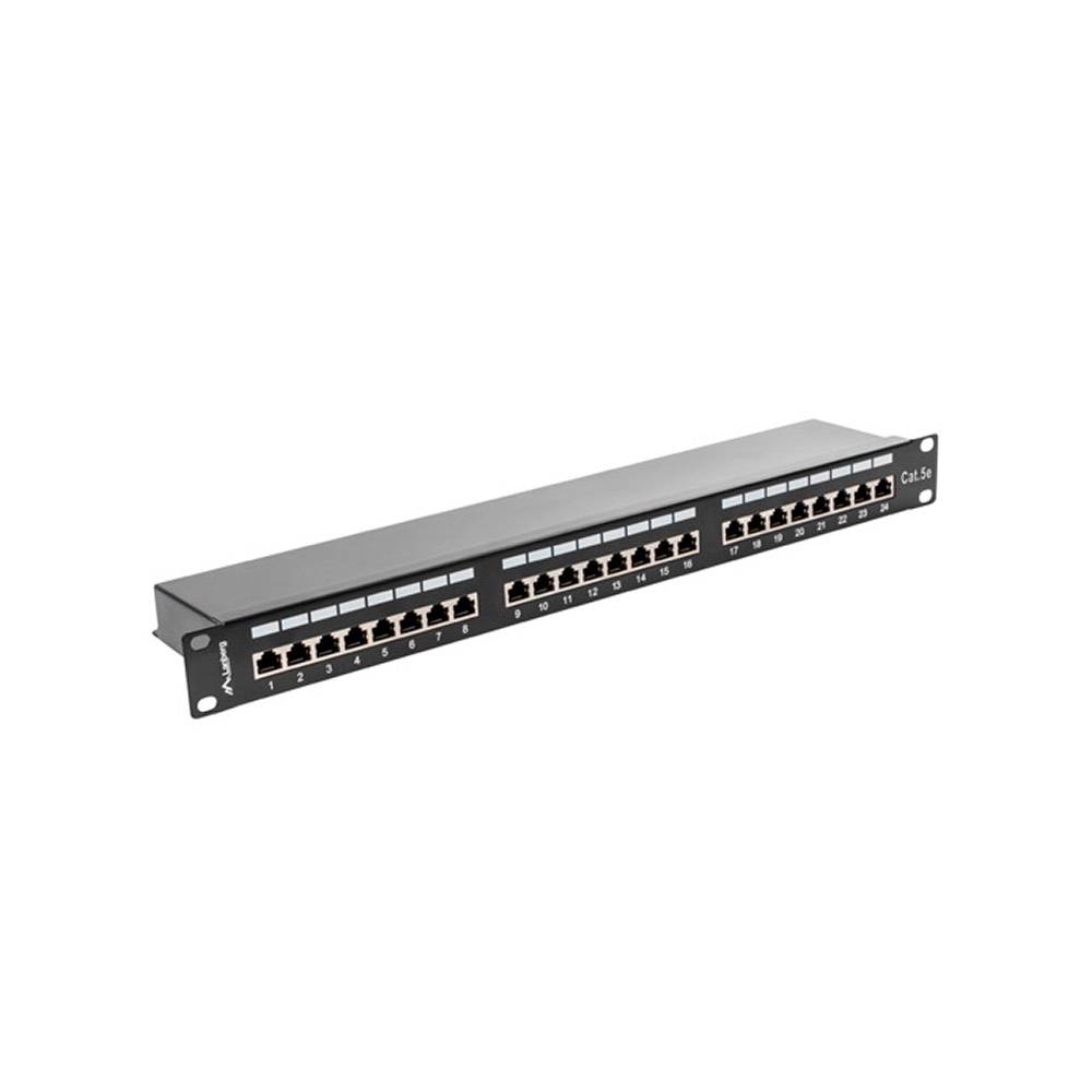 Lanberg PPS5-1024-B. Patch Panel 24 puertos 1U 19" Cat. 5E