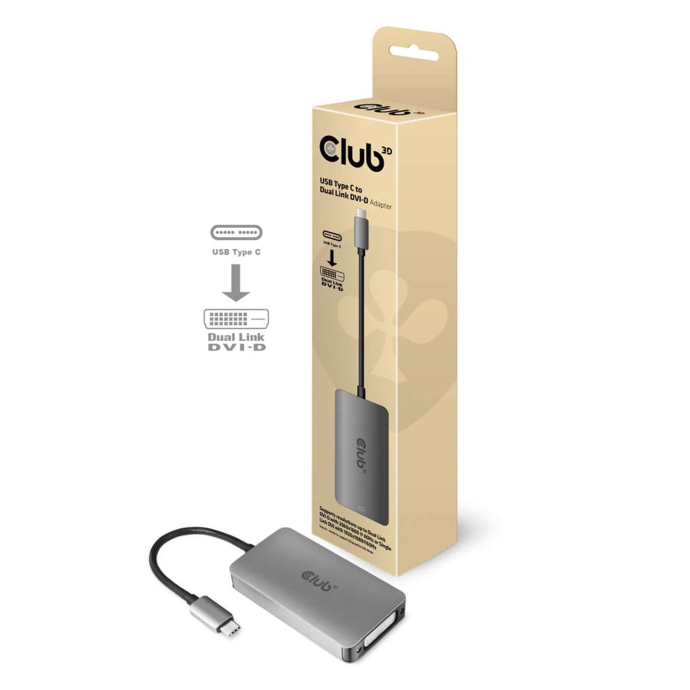 Adaptador Activo USB Tipo C a Dual Link DVI-D