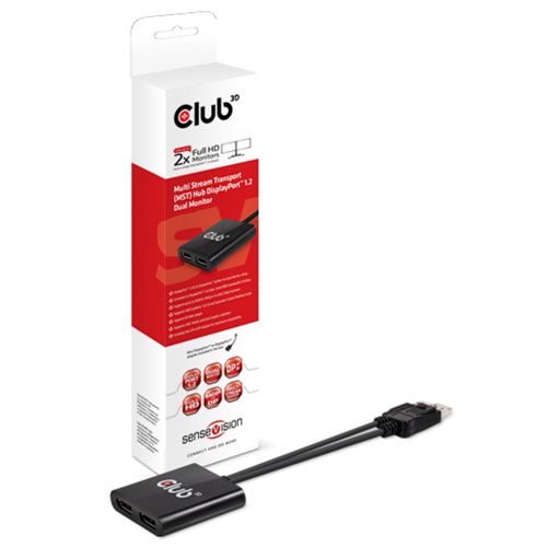 MST Hub DisplayPort 1.2 Dual Monitor. Separa una señal DisplayPort en dos independientes