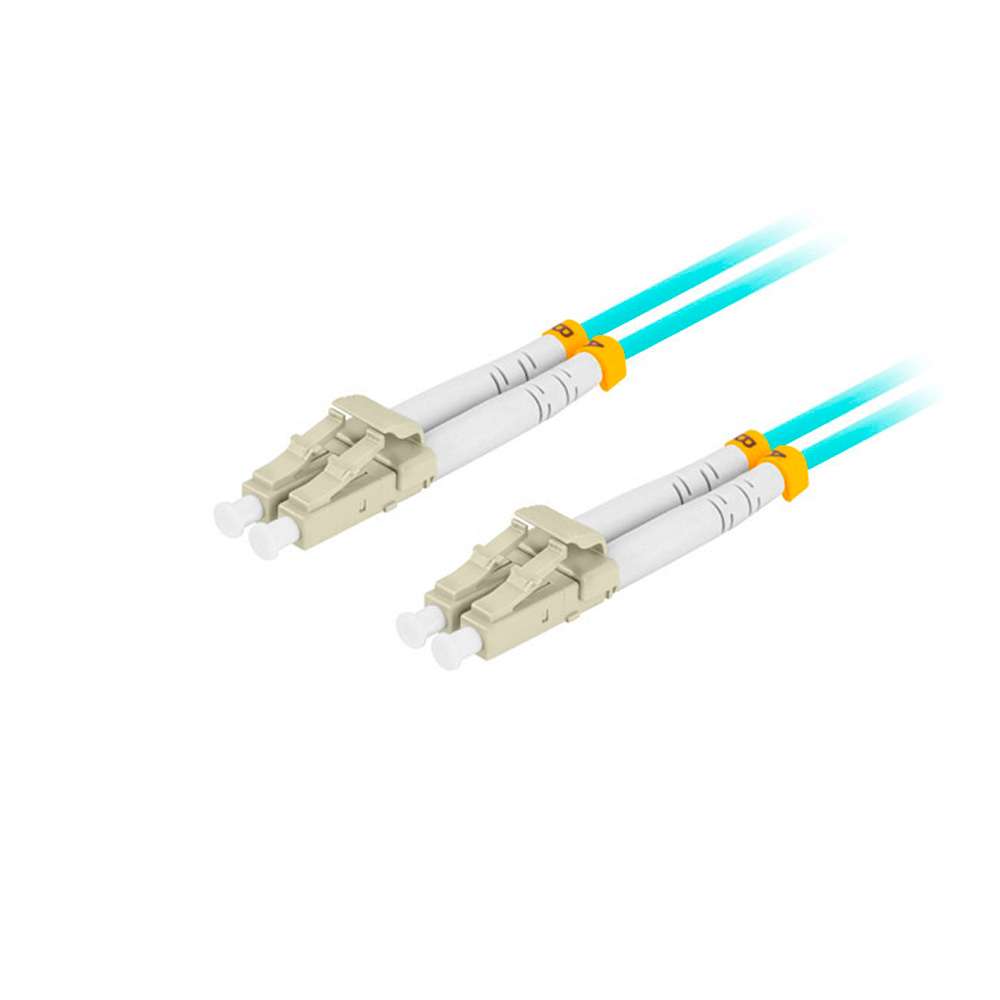 Cable Fibra Óptica LC/UPC a LC/UPC Dúplex 50/125 OM3. 3m. Azul.