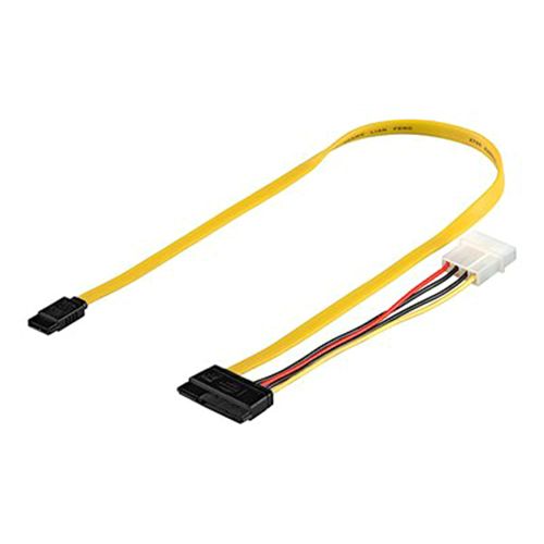 Cable S-ATA Datos + Power SATA a Molex 4-Pin 50cm