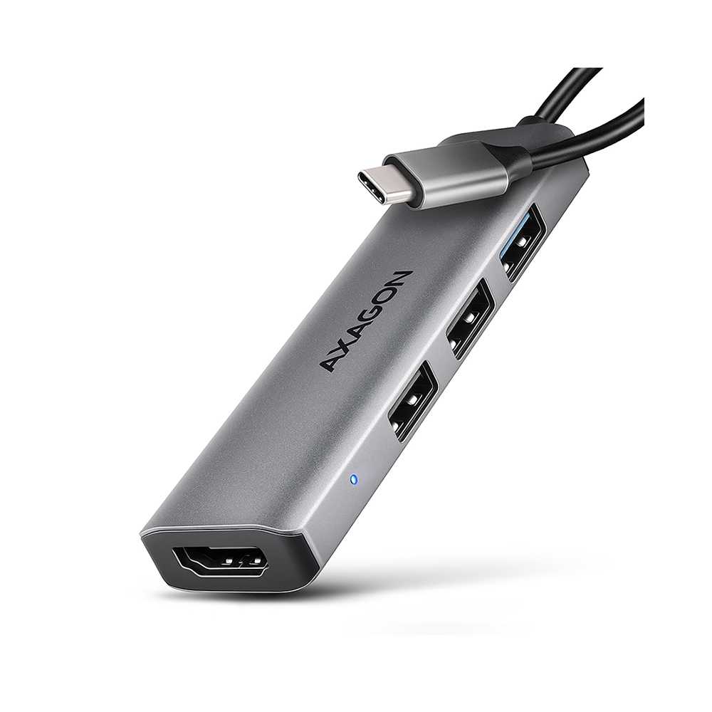 Axagon HMC-H3A. Hub USB 3.2. 3x USB-A + 1x HDMI