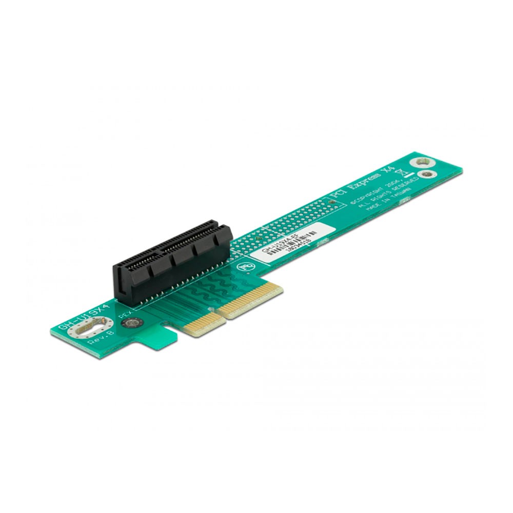 Delock Riser Card PCIe x4 -> x4 con ángulo 90º izquierda
