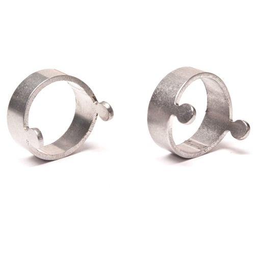 Feser VA TUBE End Cap SET x2 pcs. 13mm. Plata