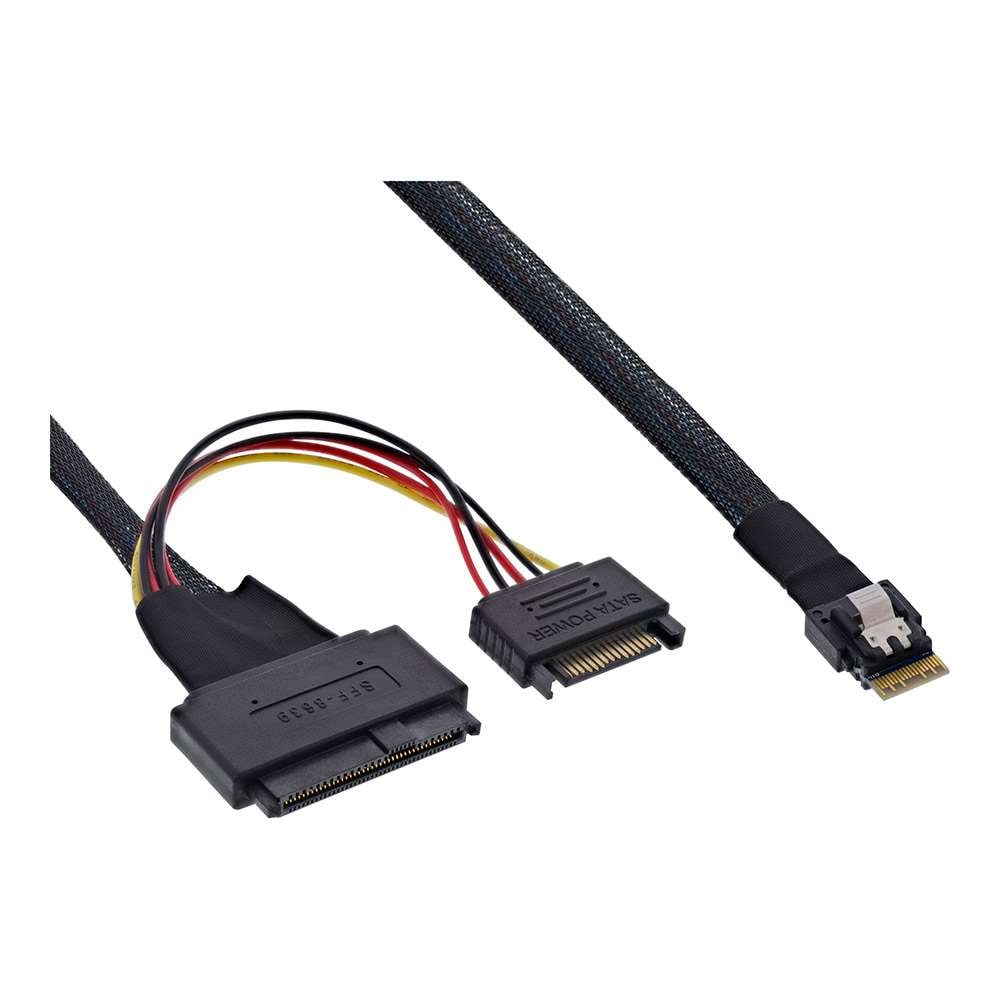 Inline 27644A. Cable Slim SAS SFF-8654 a U.2 SFF-8639. 0.5m.