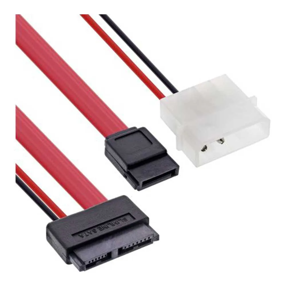 InLine 29608. Cable Slimline SATA 13pin a SATA + Power. 40cm