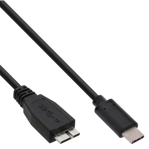 Inline 35721. Cable USB 3.1 Tipo C Macho-Micro-B Macho. 1m. Negro