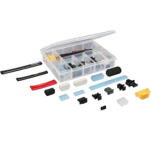 Inline 59941C. Estuche con tapitas antipolvo para conectores y ranuras para el PC