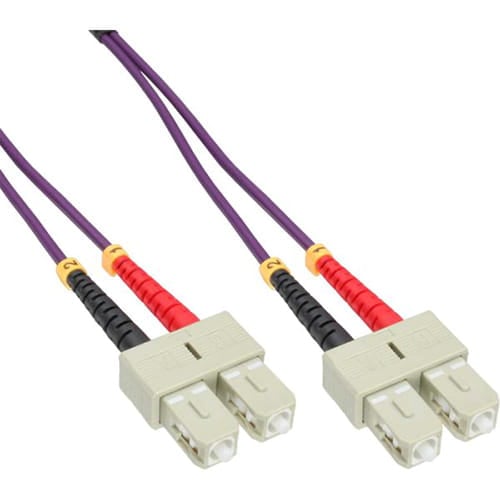 Cable Duplex fibra óptica OM4 50/125 micras. SC/SC. 1 metro.