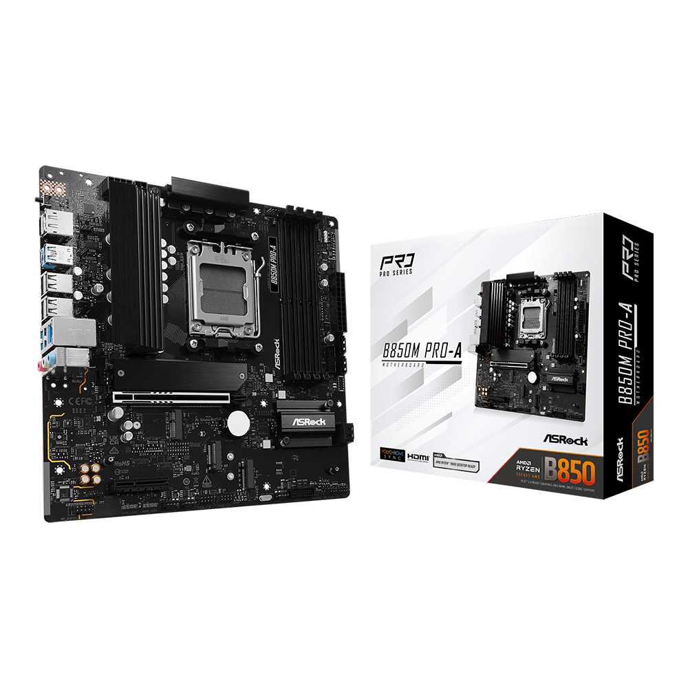 Asrock B850M Pro-A. Socket AM5. Micro-ATX - DDR5