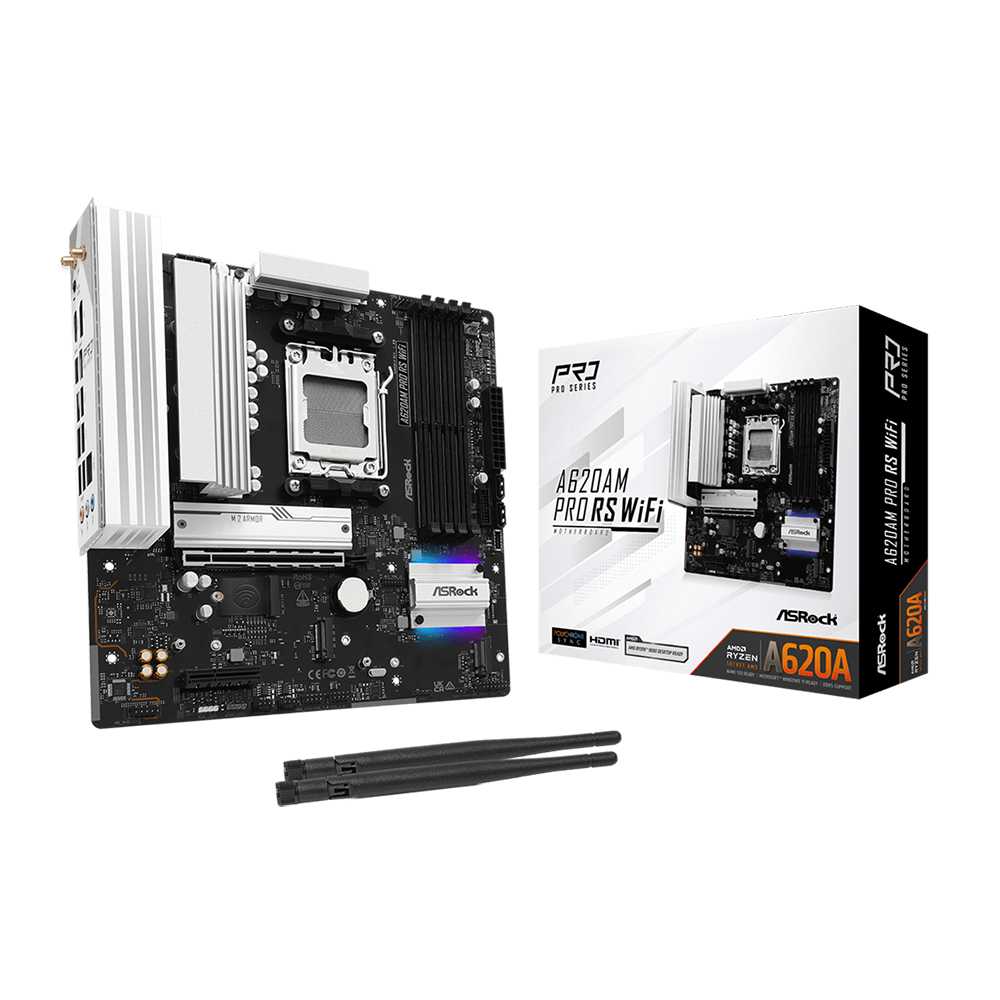 Asrock A620AM PRO RS WiFi. Socket AM5. Micro-ATX - DDR5