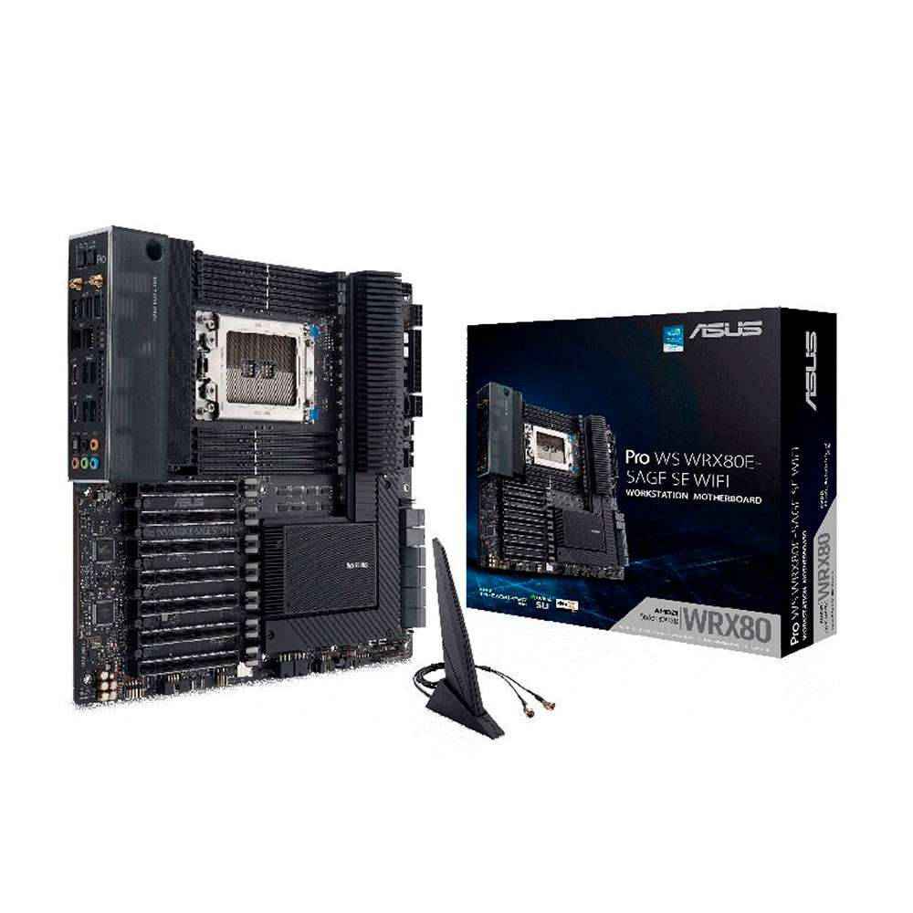 Asus Pro WS WRX80E-SAGE SE WiFi II. Socket sWRX8. E-ATX. - DDR4