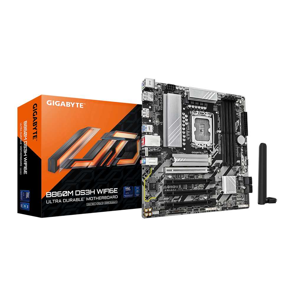 Gigabyte B860M DS3H WiFi6E. Socket 1851. Micro-ATX - DDR5