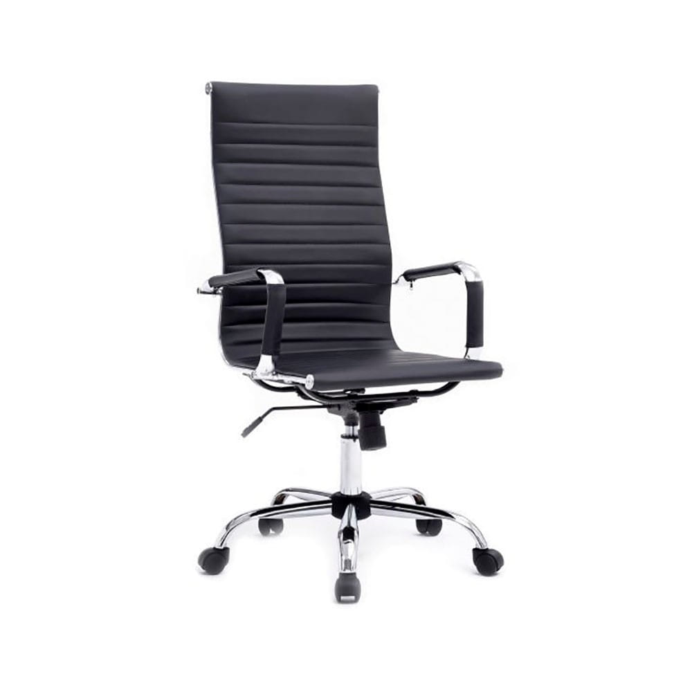 Equip 651001. Silla de oficina respaldo alto. Negra.