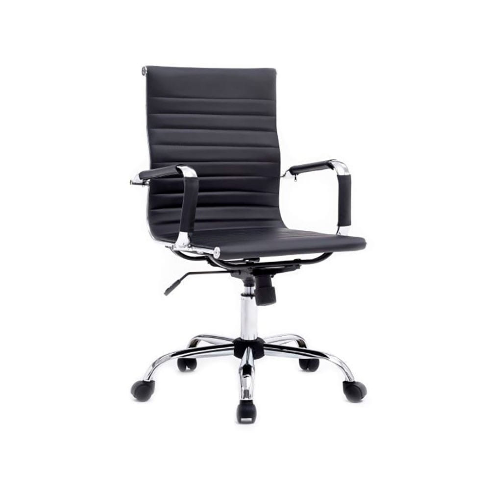 Equip 651002. Silla de oficina respaldo medio. Negra.