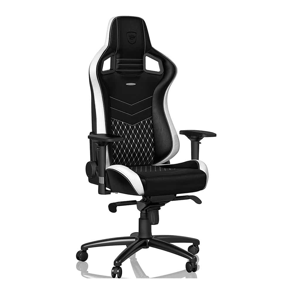 Noblechairs Epic Cuero Real Negro/Blanco/Rojo