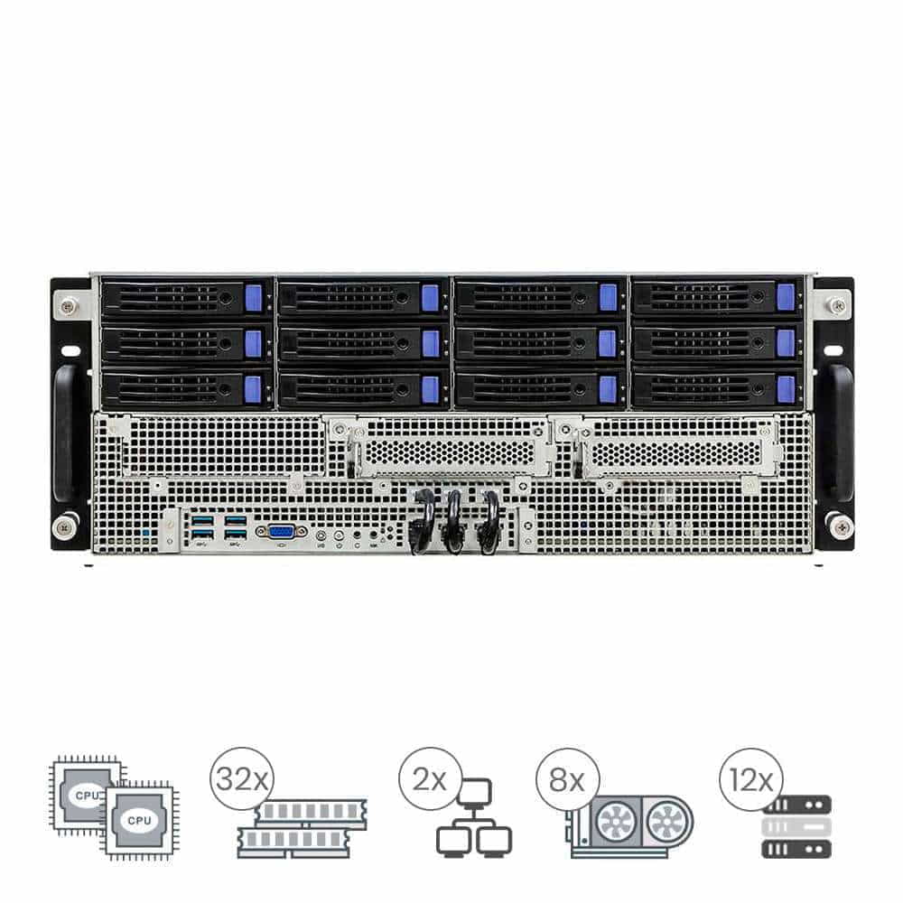Asrock 4U8G-ICX2/2T 4U (Hasta 8 GPUs)