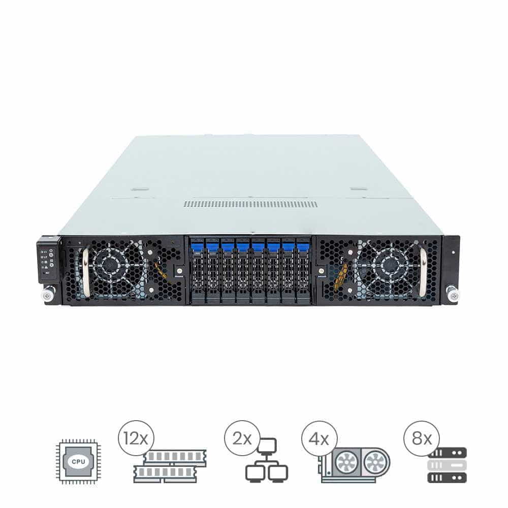 Gigabyte G294-A21-AAP2 (Hasta 4 GPUs)