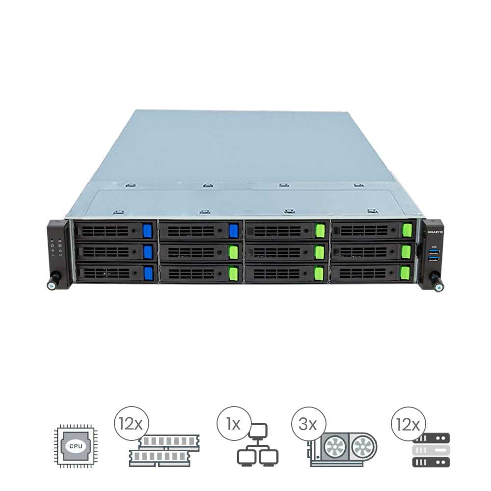 Gigabyte R263-Z35-AAF1 Rev. 3.x (Hasta 3 GPUs)