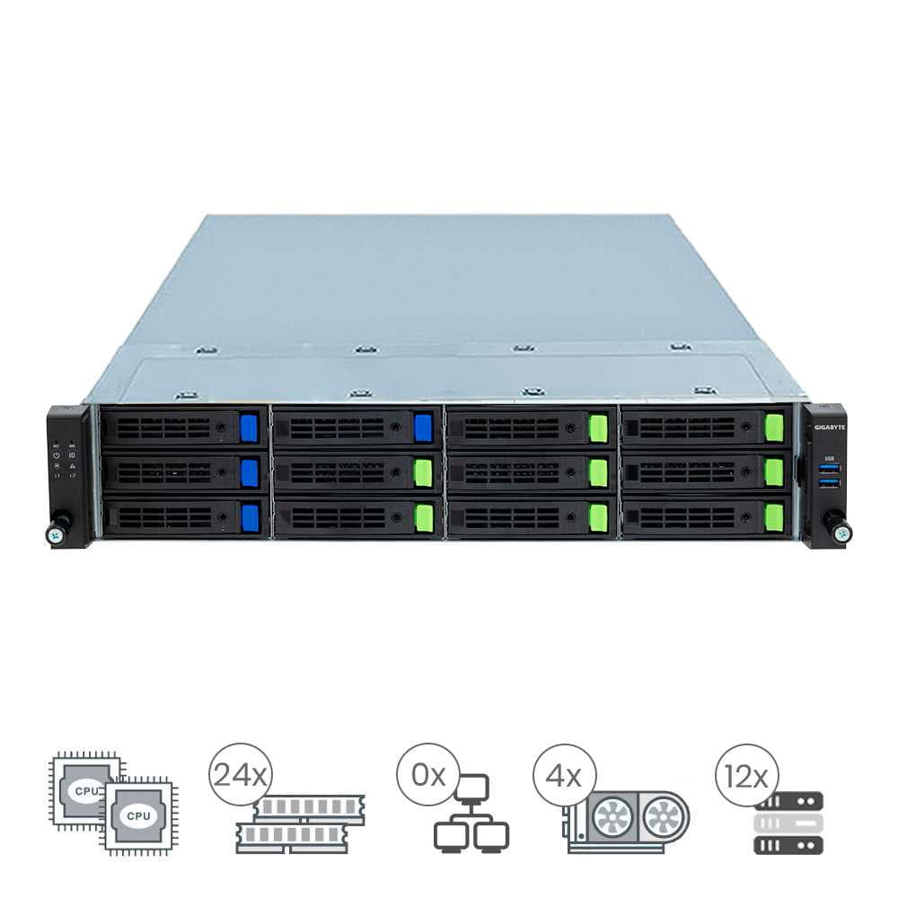 Gigabyte R283-ZF0-AAL1 Rev. 3.x (Hasta 4 GPUs)