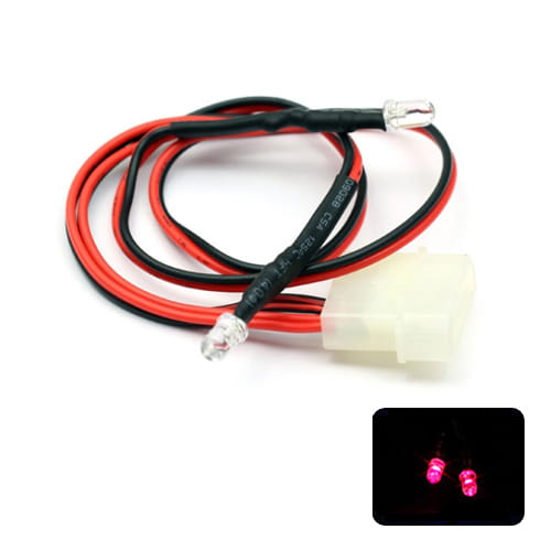 Phobya LED Doble 5mm. Ultrahell Rosa