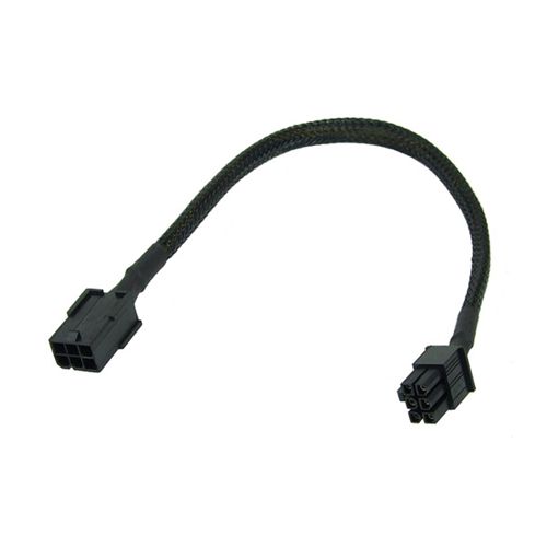 Phobya alargador PSU 6pin 30cm Negro