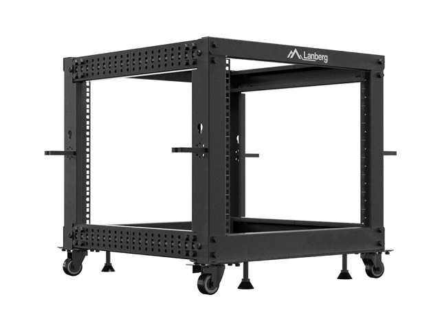Lanberg Armario Rack Abierto ajustable 19" 9U 600x600-1100 OR01-6109-B