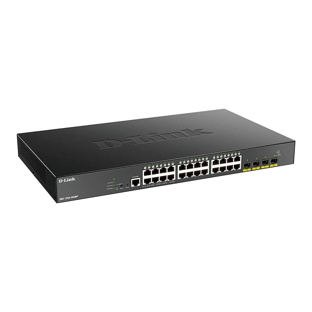 D-Link DGS-1250-28XMP Switch Gestinado 24 puertos