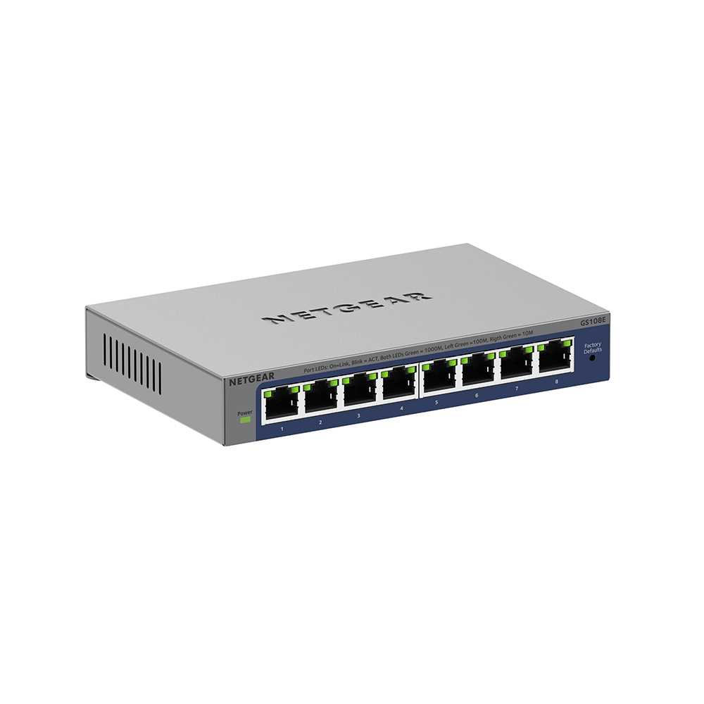 Netgear GS108E-400EUS. Switch No Gestionado 8 Puertos Gigabit.