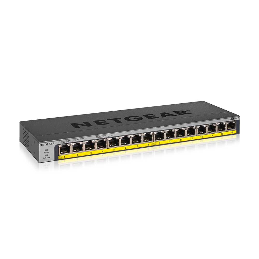 Netgear GS116LP-100EUS PoE+. Switch No Gestionado 16 Puertos Gigabit.