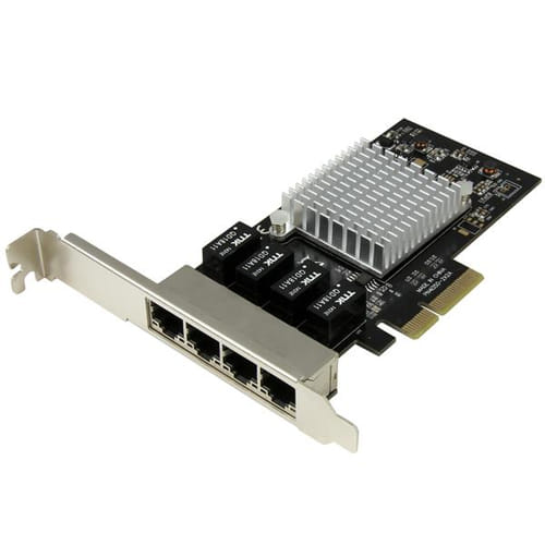 Startech ST4000SPEXI. Intel i350. 4x RJ45 1GbE. PCIe x4.