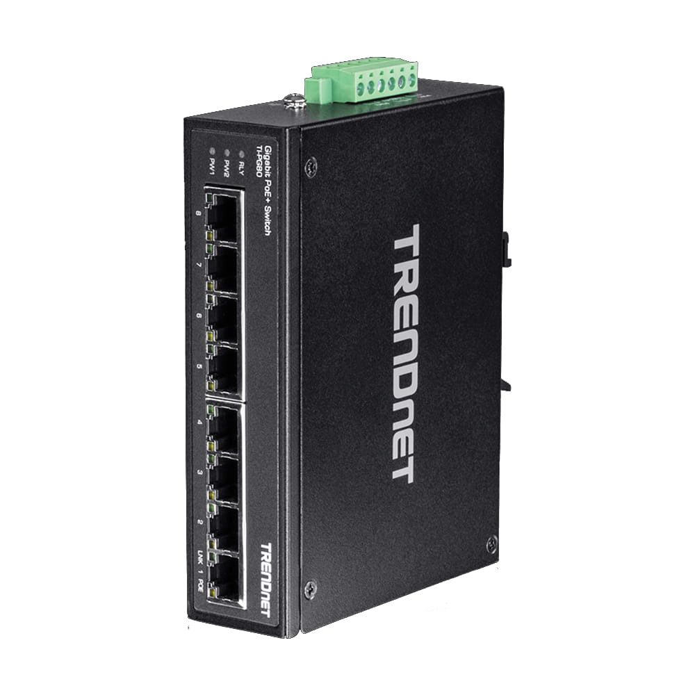 Trendnet TI-PG80. Switch DIN-RAIL PoE+ Gigabit 8 Puertos.