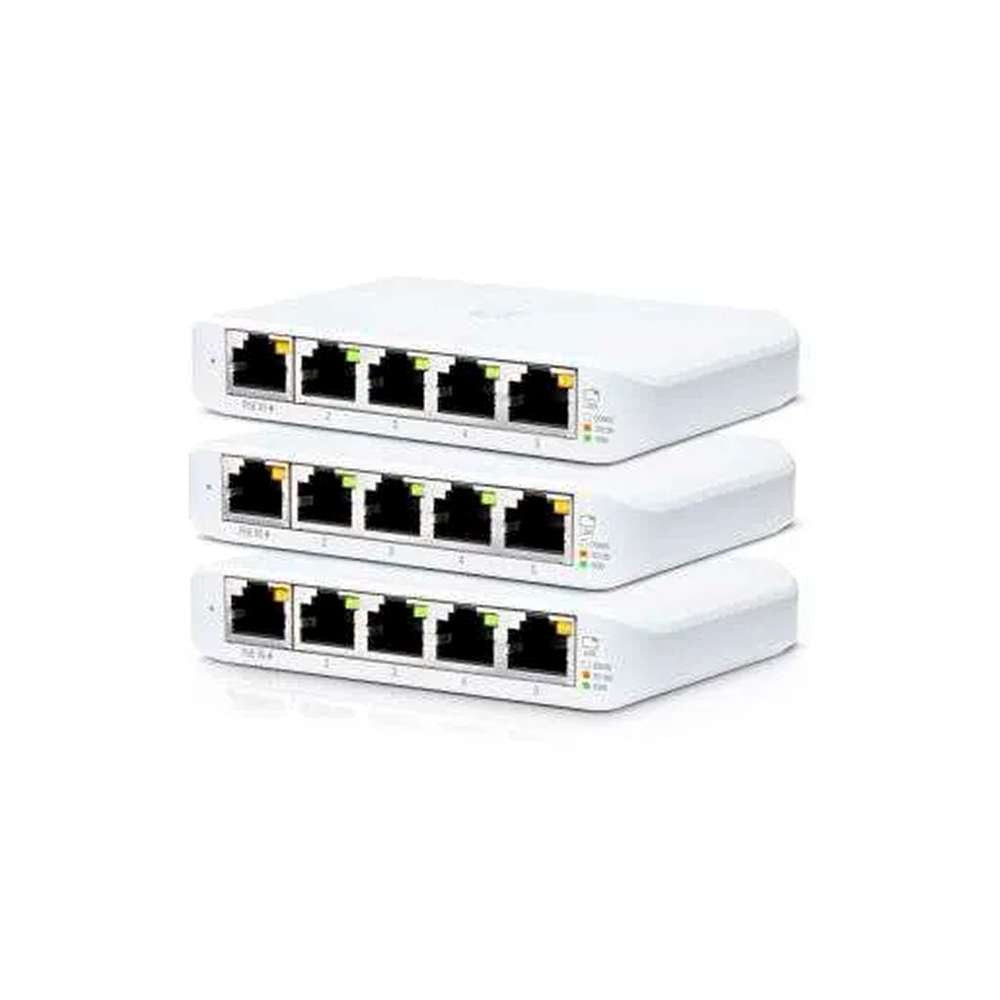 Ubiquiti USW-FLEX-MINI-3 Switch POE 5 Puertos - Pack 3