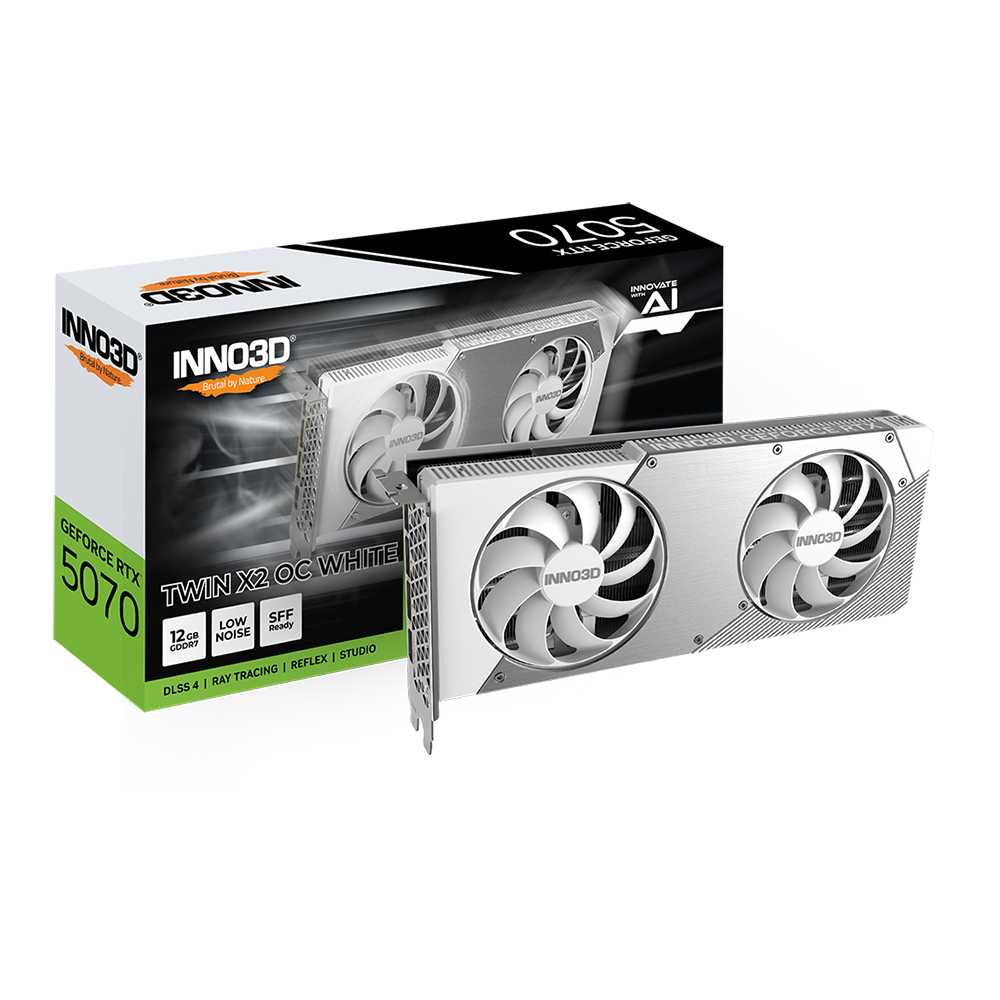 Inno3D RTX 5070 Twin 2X OC White 12Gb GDDR7