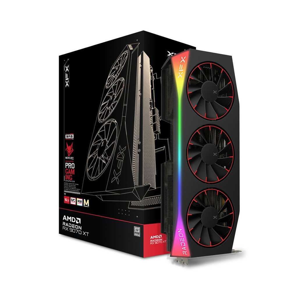 XFX RX 9070 XT Mercury OC Magnetic Air Ed RGB 16Gb GDDR6