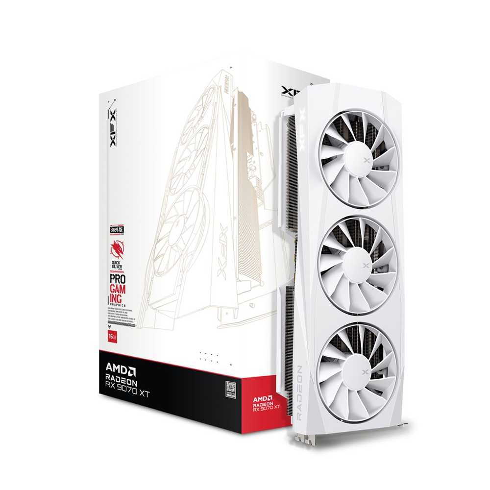 XFX RX 9070 XT Quicksilver Gaming Ed White 16Gb GDDR6